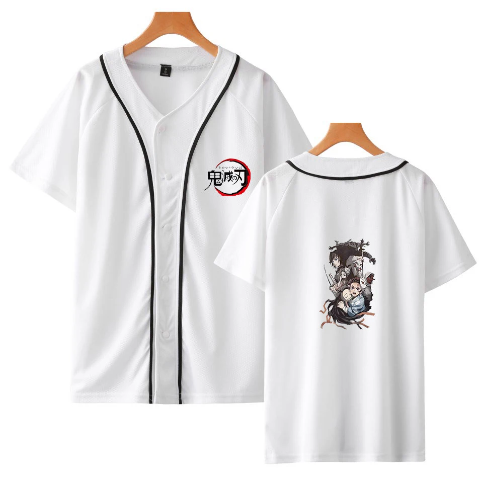 Футболка Мужская/женская с коротким рукавом дышащая бейсбольная рубашка аниме