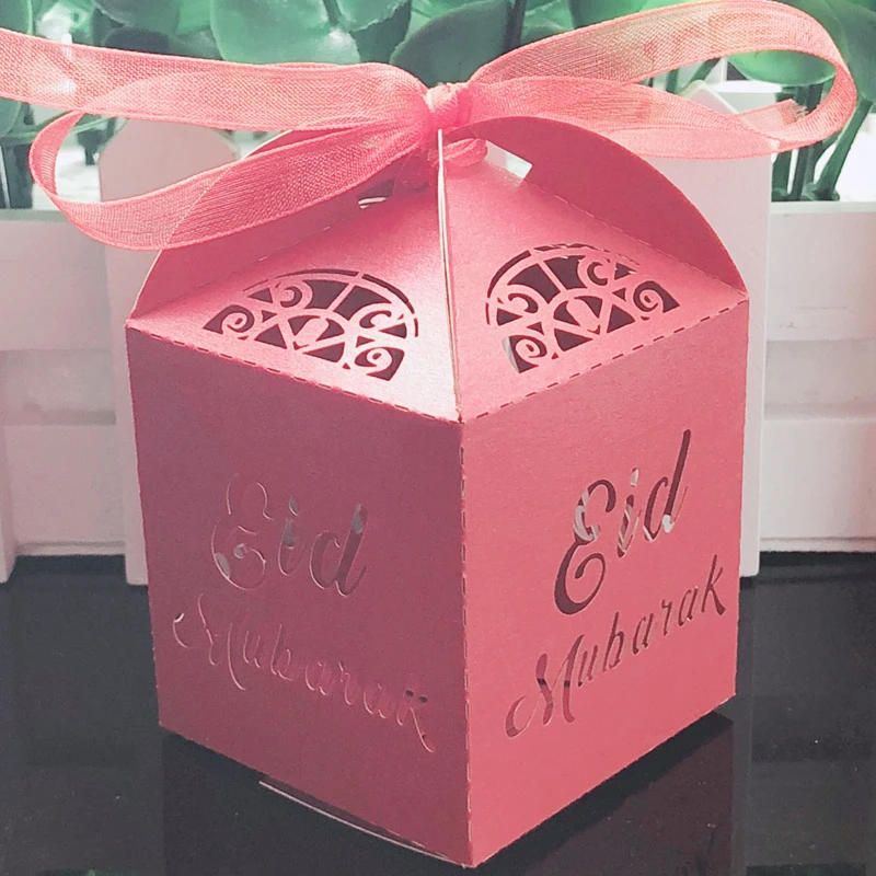 10 шт. Happy Eid Mubarak коробка для конфет украшения для Рамадана DIY бумажные подарочные коробки коробка для подарка исламский мусульманский аль-Фитр Eid вечерние поставки