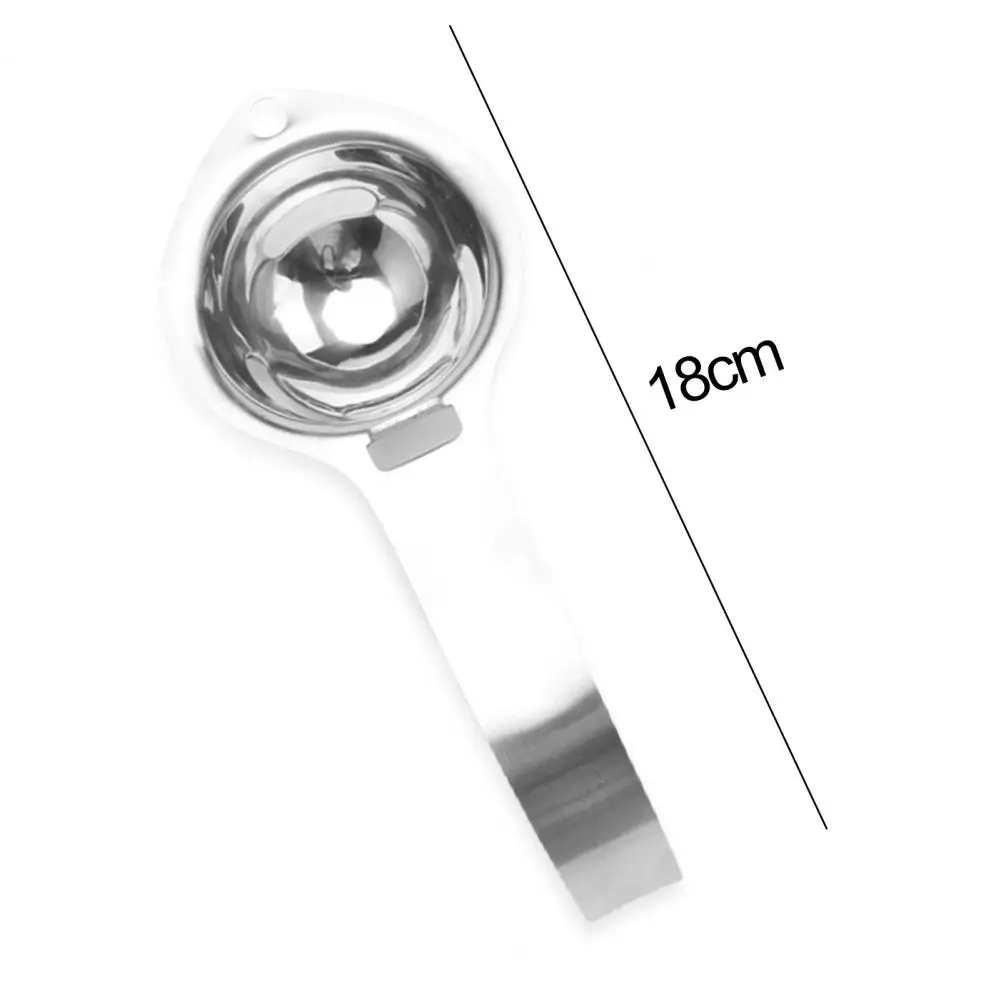 

White Egg Yolk Separator Filter Egg Divider Stainless Steel Egg Holder Sieve Gadget Cooking Kitchen Tool