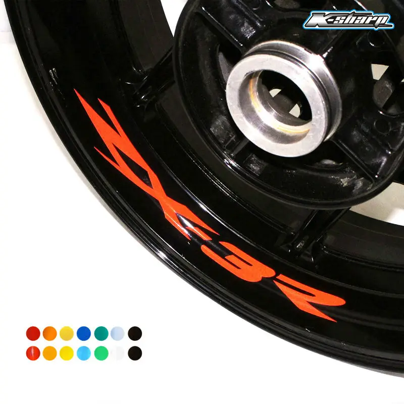 

8 X CUSTOM INNER RIM DECALS WHEEL Reflective STICKERS STRIPES FIT KAWASAKI ZX-3R zx3r zx 3r