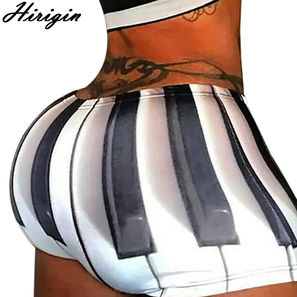 Модные шорты с буквенным принтом женские цветочный принт высокая талия