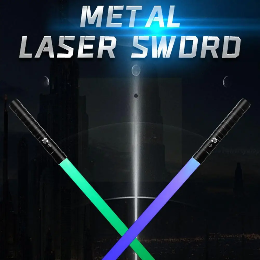

Lightsaber Led Metal Sword Charging Two In One Switchable Children's Stage Props Luminous Toys Sound Fox Sword Cosplay War C7V9