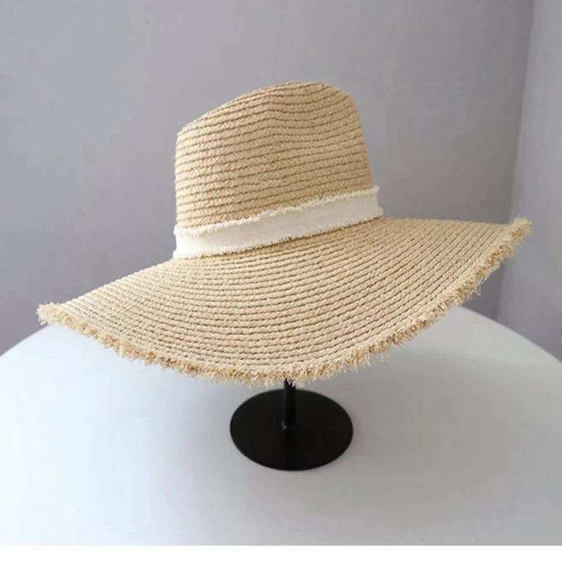 

Female spring/summer beach vacation is prevented bask in hat top lafite grass burrs tassel straw hat for women