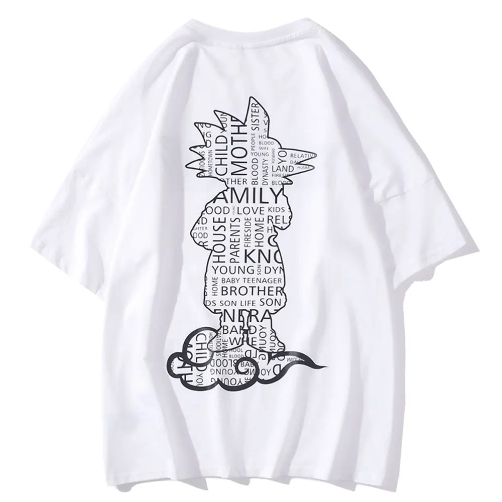 Женские футболки мужские с круглым вырезом уличная одежда супер картина Saiyan