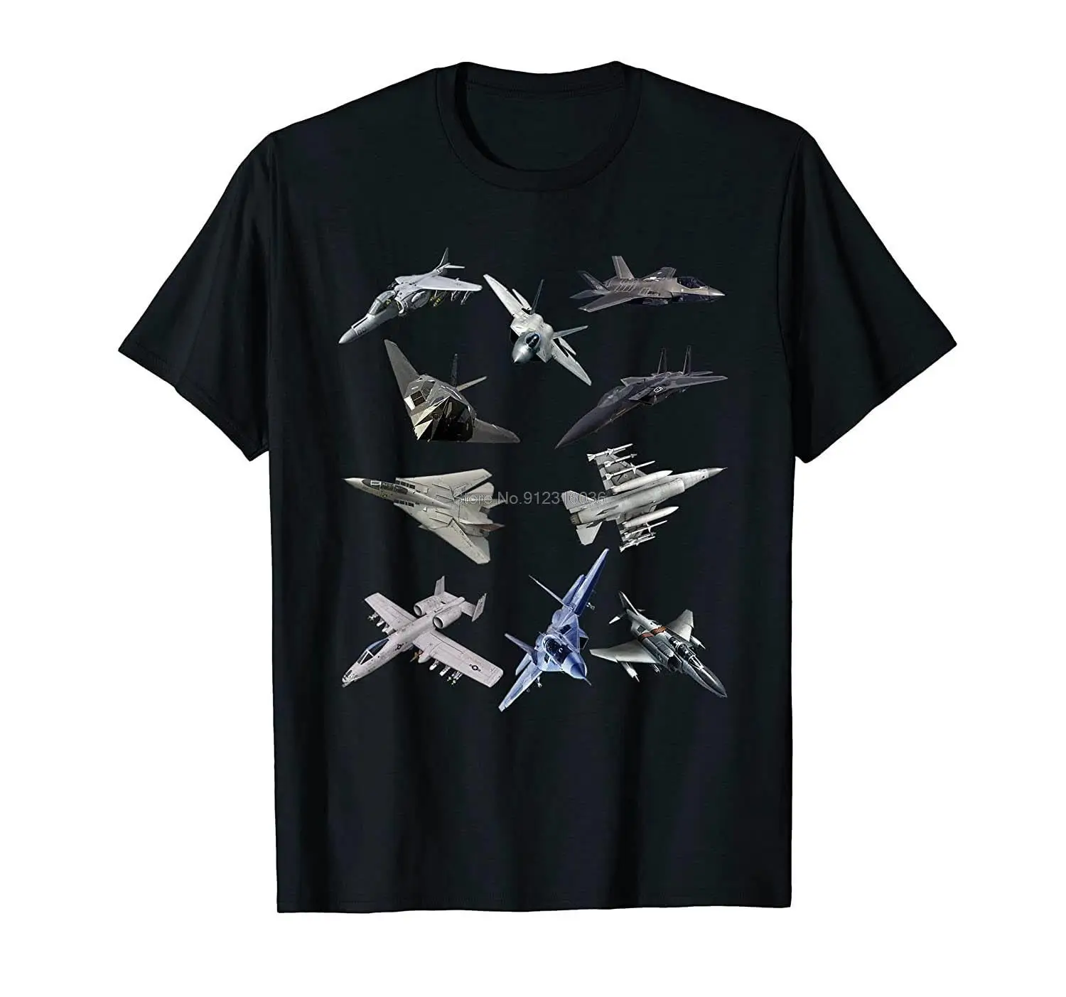 F22 Raptor F18 Hornet F4 Tomcat F35 F15 F16 F117 A10 F4 T-Shirt Men Cotton Tshirt Hip Hop Tees Tops Harajuku Streetwear