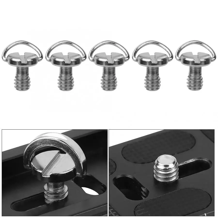 5 шт. 1/4 Камера винт для Quick Release Plate 1/4 дюйма складной с пружинным кольцом адаптера штатива монопод Камера Quick Release