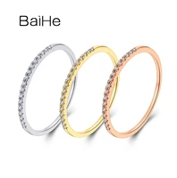 baihe solid 14k white gold natural diamond ring lady man gift trendy fine jewelry making match ring %d7%98%d7%91%d7%a2%d7%aa %d7%99%d7%94%d7%9c%d7%95%d7%9d anillo diamantes