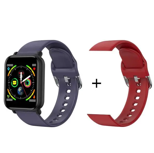 blue Add red strap R16 Смарт-часы для женщин и мужчин спортивная мода Ip67 Водонепроницаемый фитнес-трекер для активности пульсометр с полями Smartwatch Vs P68 P70 браслет - Цвет: blue Add red strap