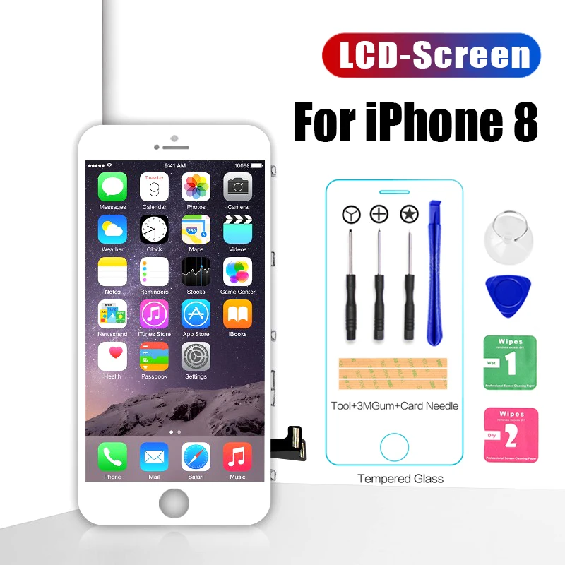 

ЖК-дисплей с сенсорным экраном и дигитайзером для iPhone 8, 8 Plus, сменный ЖК-экран для iphone 7, 7 Plus