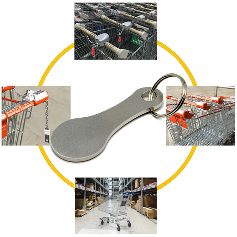 Брелок для ключей из алюминиевого сплава держатель монет крючок покупок