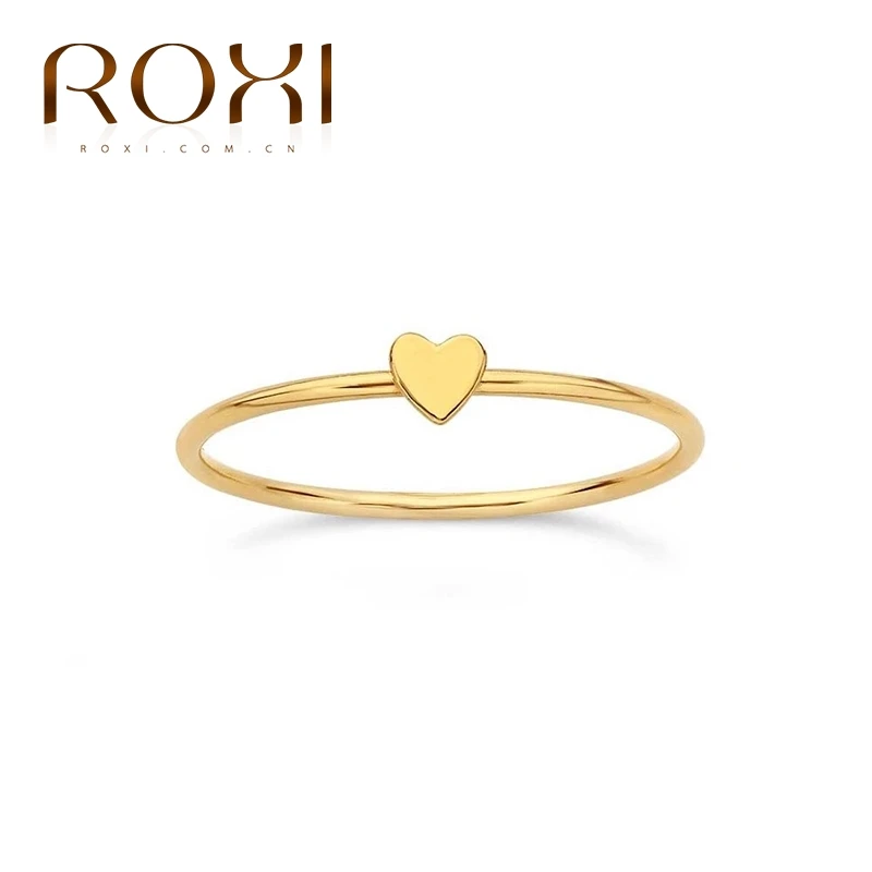 Обручальные кольца ROXI с милым сердцем для женщин и девочек минимализм кольцо из