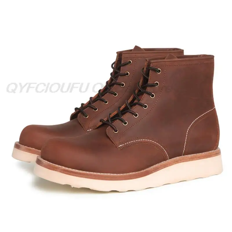 

Vintage Handmade Fashion Fashion Martins Boots Coloring Genuine Leather Chelsea Boots Original Design Men Casual Ankle Boots Men