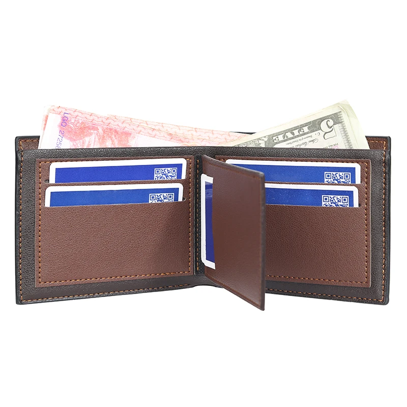 Мужской короткий кошелек с несколькими отделениями для карт Модный мягкий в