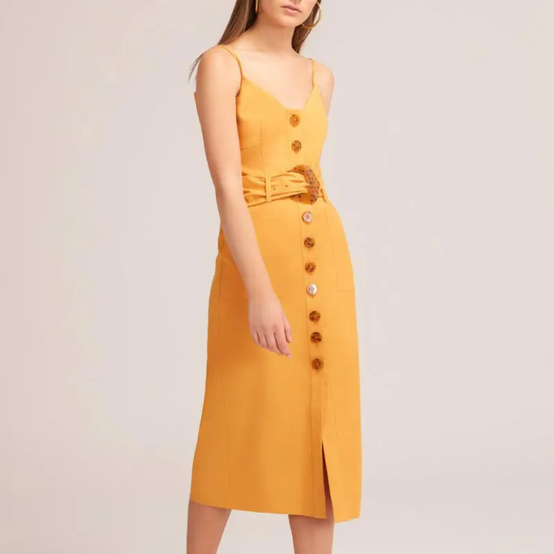 Женская бесшовная плотно прилегающая юбка платье 2019 Лето Спагетти ремень