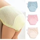 Подгузники-трусики для новорожденных, хлопковые, многоразовые