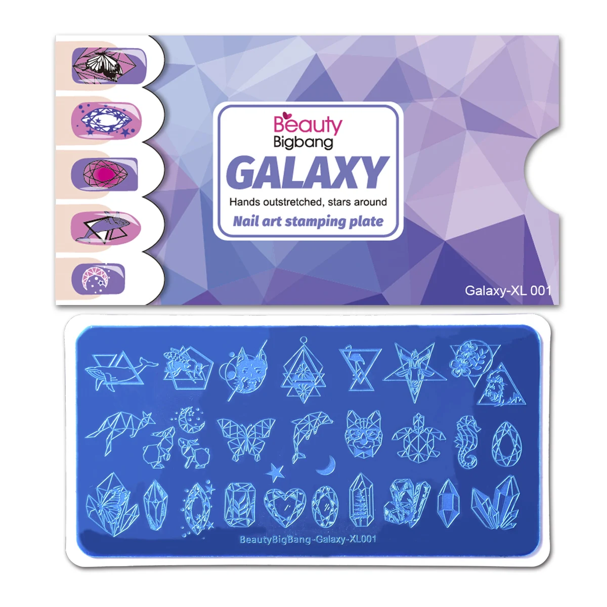 BEAUTYBIGBANG 6*12 см Galaxy геометрический дизайн ногтей стемпинга пластины из нержавеющей