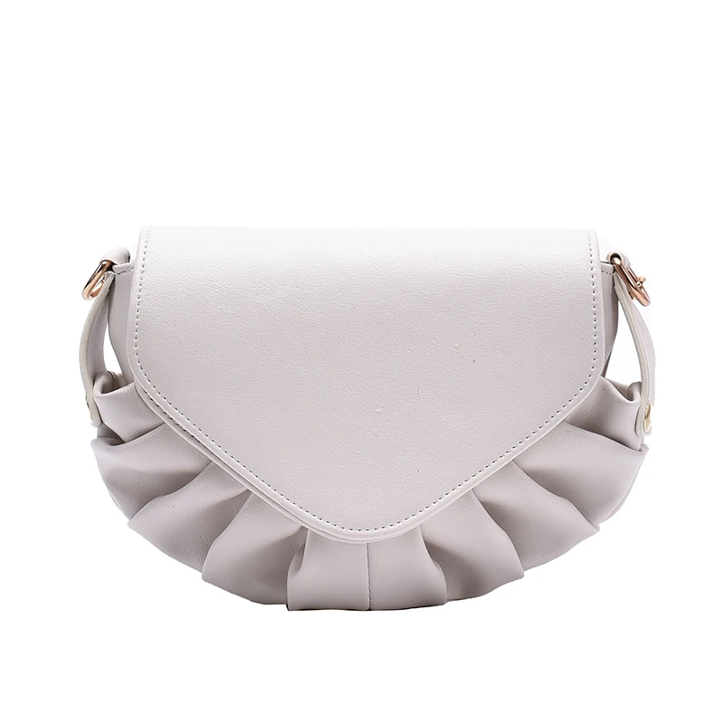 

Folds Small PU Leather Dumpling Bags For Women 2020 Elegant Shoulder Handbags Female Travel Totes Lady Crossbody Bag