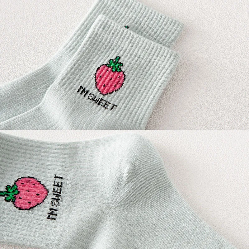 CRAZY FLY зимние банановые Хлопковые женские/мужские кавайные носки с фруктами милые