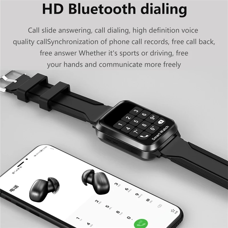 GEJIAN Luxury Smart Watch Men Bluetooth Headset 2 in 1 1.78 Inch Full Touch Screen Call For Android Ios Xiaomi Phones | Электроника