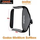 Софтбокс Godox 60x60 см, рассеиватель для вспышки Speedlite, светильник ная фотостудия, вспышка Fit Bowens Elinchrom