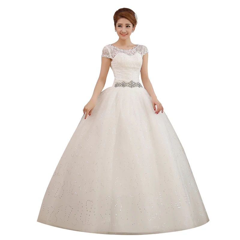 Свадебное платье с жемчужными цветами коротким рукавом муслиновые кружевные