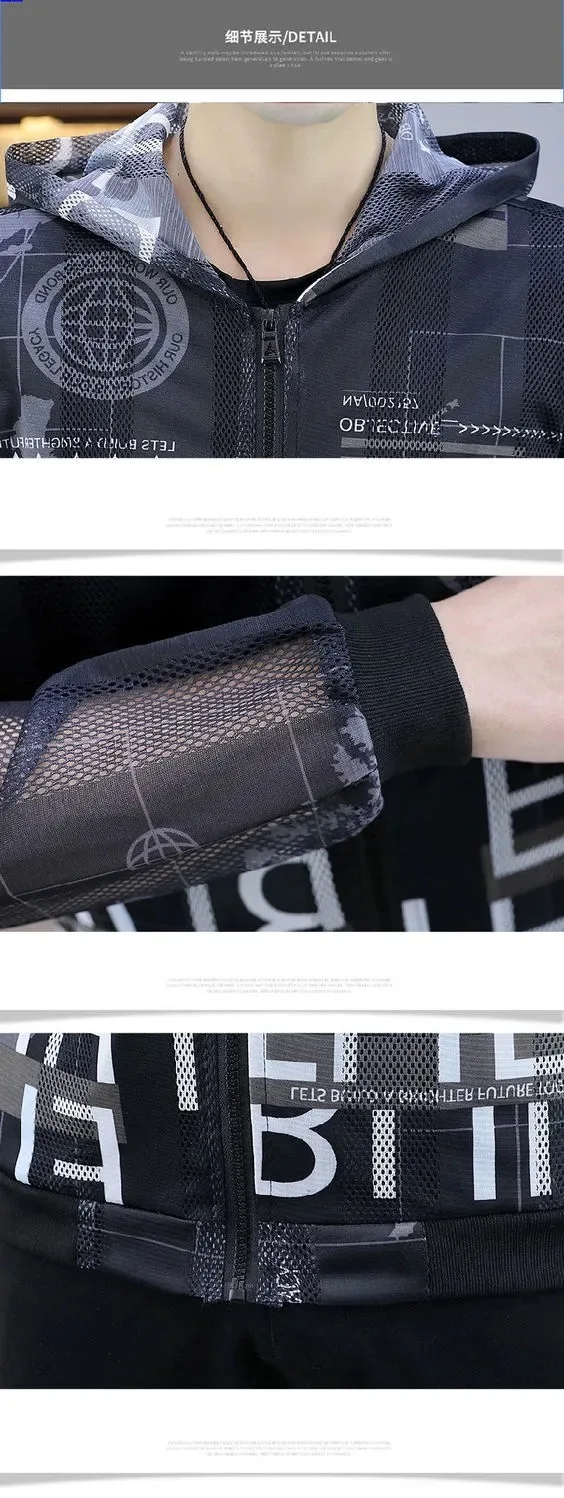 Куртка-бомбер мужская летняя прозрачная ветровка в клетку | Мужская одежда