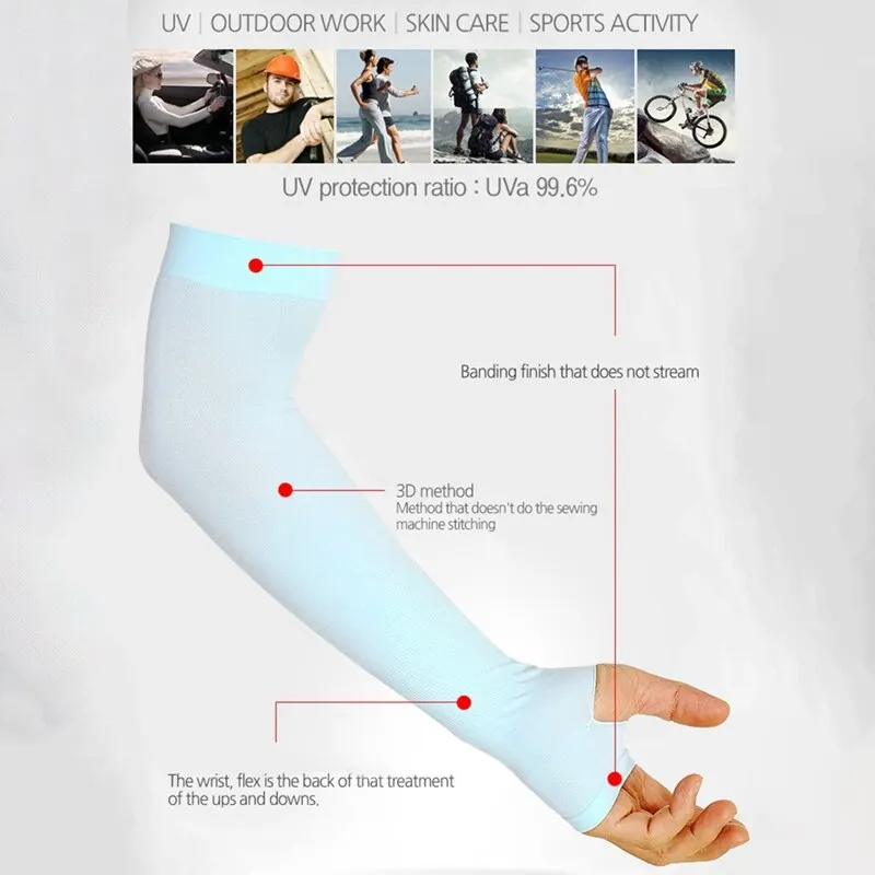 

Ice Sleeve Summer Sun-resistant Viscose Cuff Men and Women Outdoor Riding Sports Fishing Arm Guard Sleeves