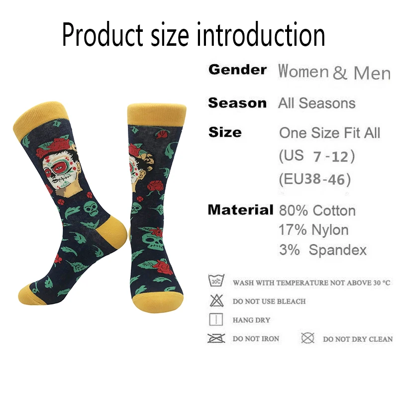 

2021 new men's socks party fun style in tube socks lovers stockings lady students cartoon socks