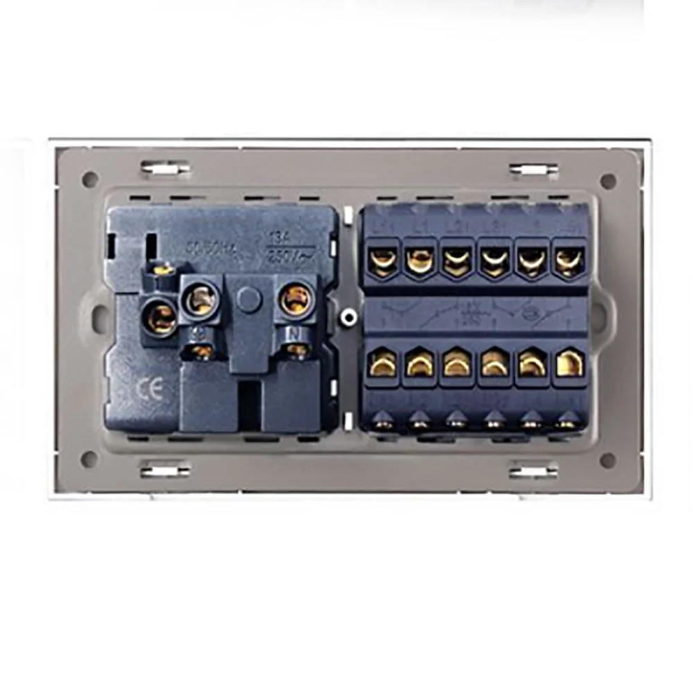 Закаленное стекло черная панель стандарт ЕС настенная розетка + 4 комплекта 1