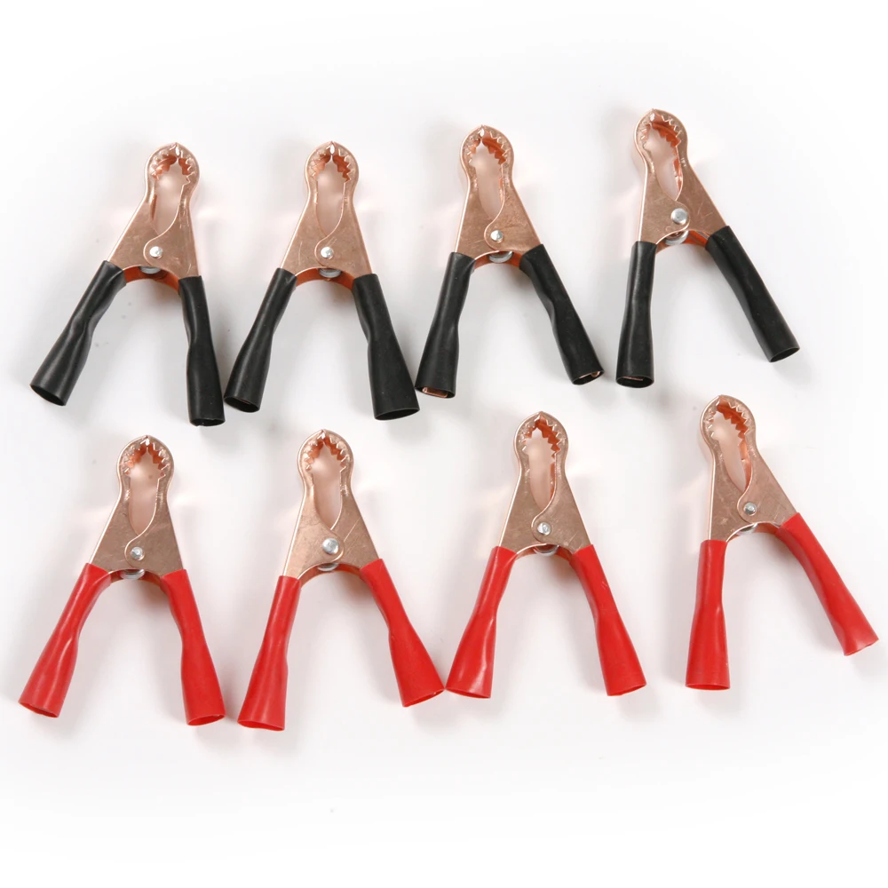 

8pcs 80mm Black and Red Iron Nickel Alloy Electrical Measured Clips for Charge Storage Battery