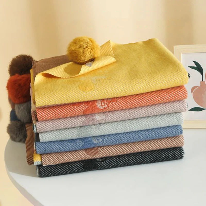 Роскошный брендовый шарф Disney высокого качества теплые помпоны кашемировый