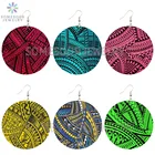 Богемные деревянные серьги-подвески SOMESOOR в этническом африканском стиле, многоцветные полинезийские этнические серьги с принтом, ювелирные изделия для женщин, подарки