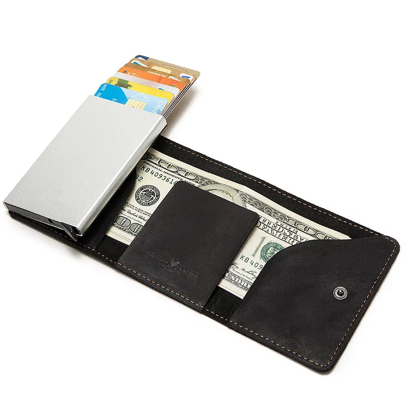 2020 hot sale aluminum anti rfid credit card holder mens cardholder case wallet metal business bank creditcard minimalist walet free global shipping