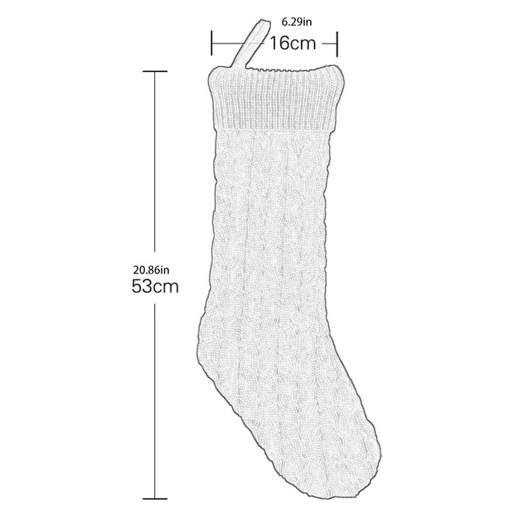 

Stocking Knitted Christmas Stocking with Plush Ball Christmas Gift Bag New Year Sock Xmas Tree Hanging Ornaments Home Decoration