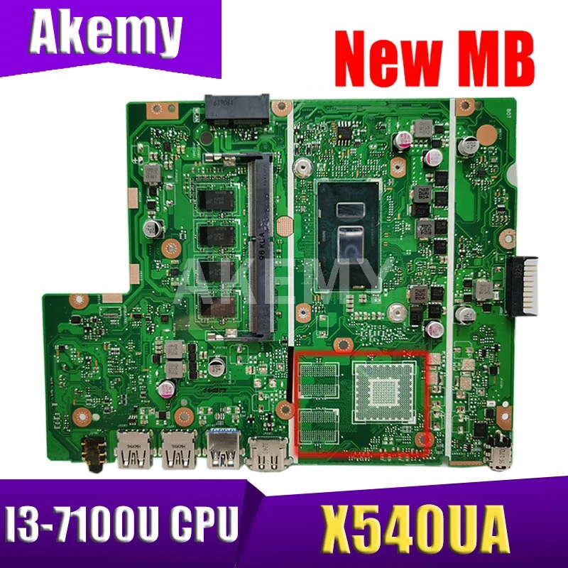 

Akemy X540UA MAIN_BD._ 8G/I3-7th Gen Процессор Материнская плата ASUS X540UA X540UV X540UB X540UBR Материнская плата ноутбука 90NB0HF0-R00090