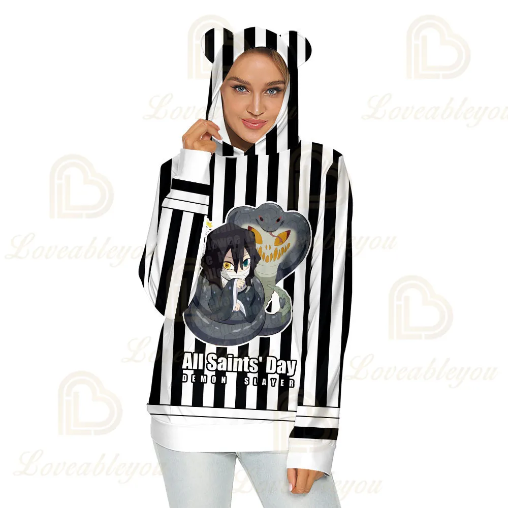 Толстовки с капюшоном принтом Демон убийца для детей 2020 Забавный топ кошачьими