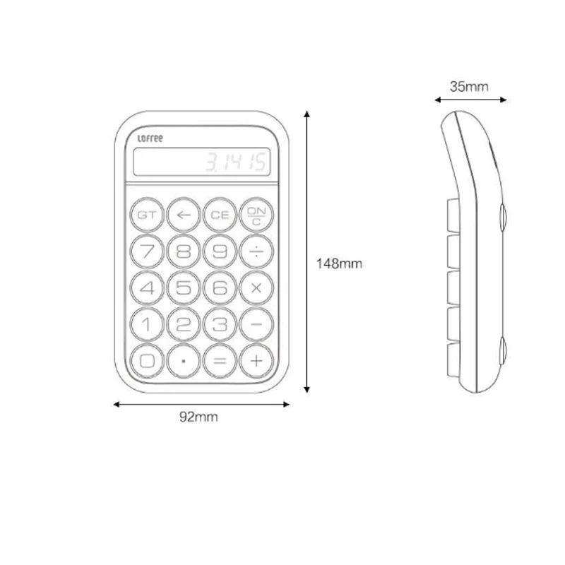 Портативный калькулятор Xiaomi винтажный 20 клавишный механический Caculator съемный