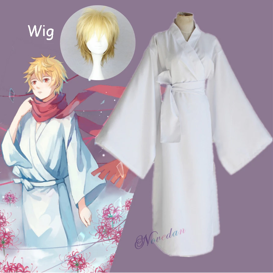 Yukine Noragami косплей костюм парик белый халат кимоно японское аниме мужчины женщины