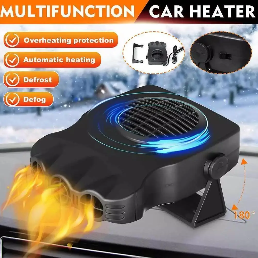 

Portable Car Heater 150W Windshield Defroster Rapid Heating Cooling Fan Car Interior Demister For 12V Truck Car