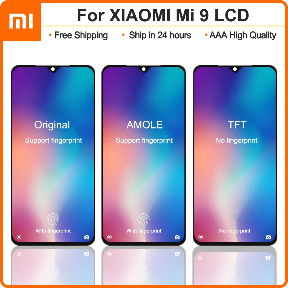 Оригинальный 6 39 ''дисплей Замена для Xiaomi Mi 9 LCD сенсорный экран дигитайзер с