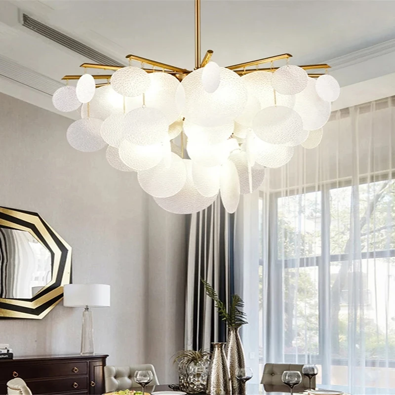

Современная хрустальная светодиодная люстра в скандинавском стиле, Роскошная лампа для гостиной, ресторана, виллы, украшение для интерьера...