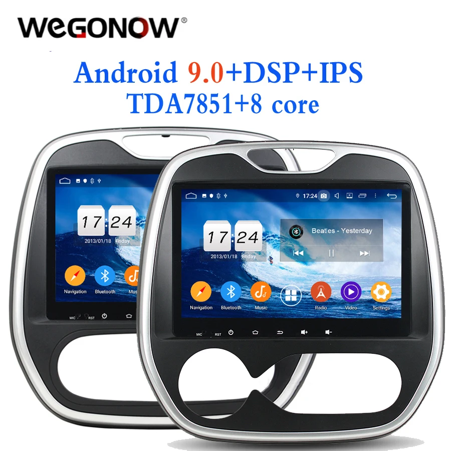 Ips TDA7851 Android 9 0 для Renault Capture MT на 2011 2017 4 Гб + 32 ГБ Автомобильный dvd плеер gps ГЛОНАСС