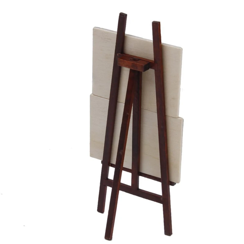 Лидер продаж 1:12 Кукольный дом Миниатюрный мольберт для художника с 2 картины | Дом