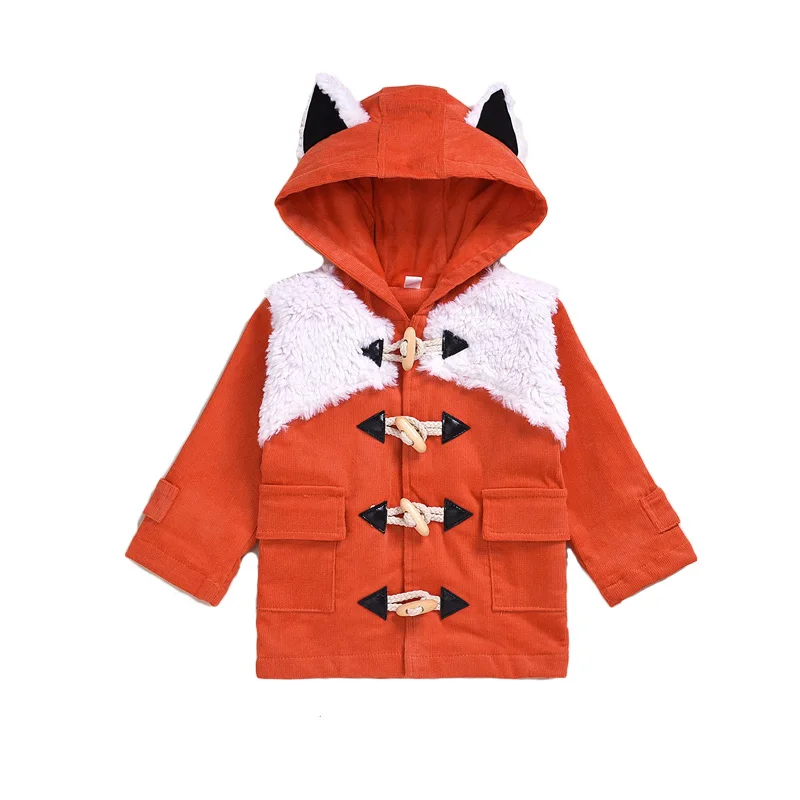 Милое пальто с лисой для детей маскарадный костюм маленьких мальчиков и девочек