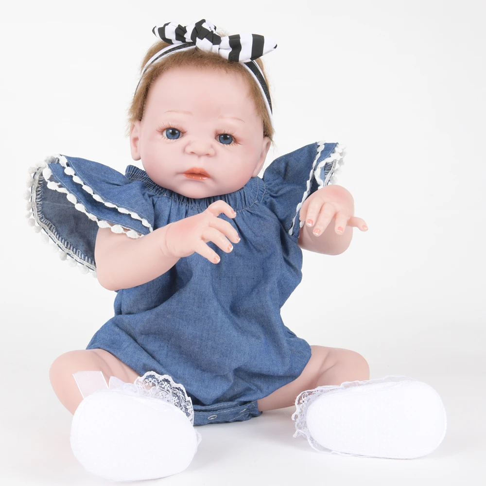 Кукла новорожденная силиконовая 55 см 22 дюйма | Игрушки и хобби