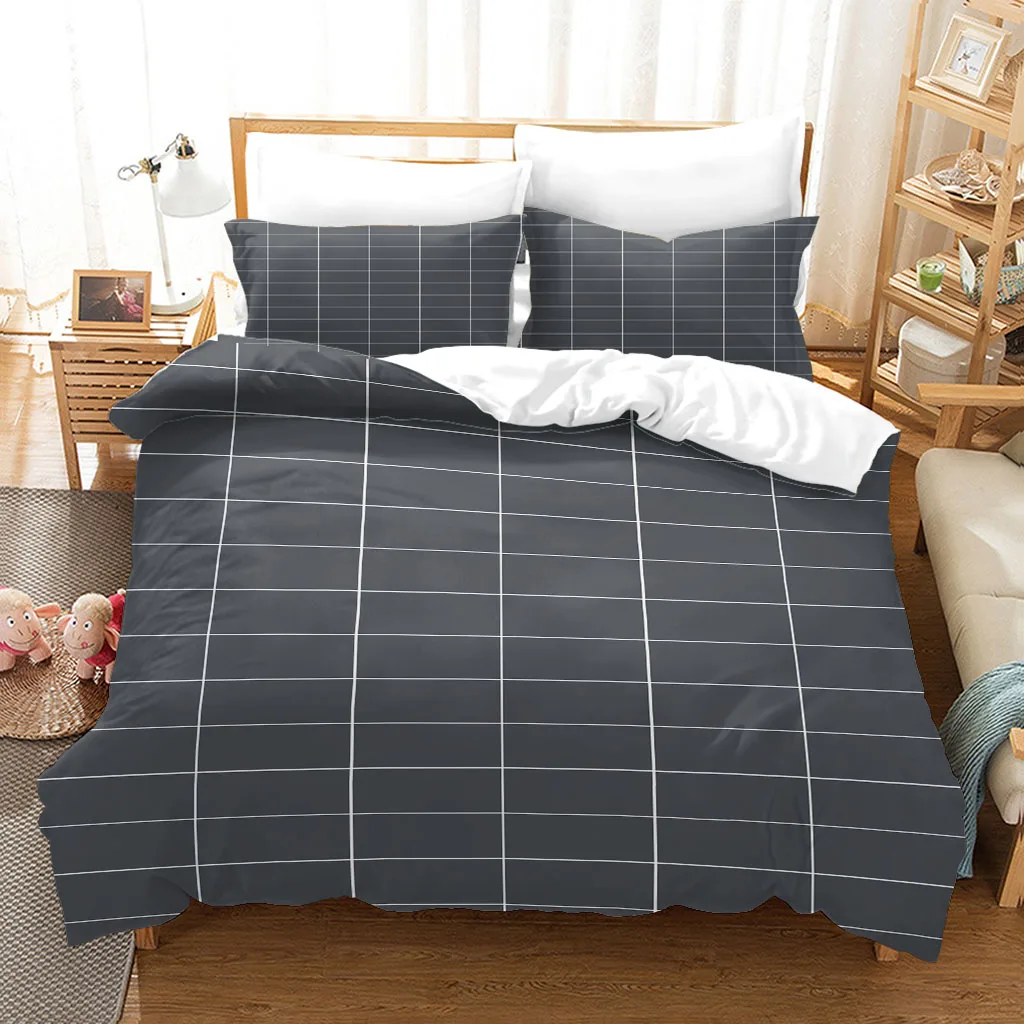 

Black White High-quality Bedding Set Superfine Fiber Thickening Bed Linens Northern Europe Duvet Cover Set Pastoral Bed Sheet