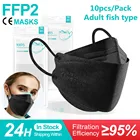 Регулируемая Маска с фильтрацией, удобная мягкая маска KN95 для лица, маски пыленепроницаемый, черная маска, ffp2, fpp2