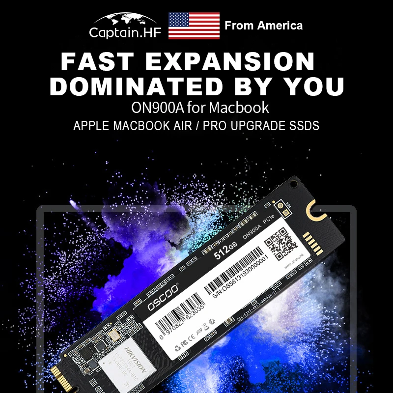 US Captain Новый 256 ГБ 512 1 ТБ SSD для Apple MacBook Air Pro Mac mini iMac Твердотельный Накопитель