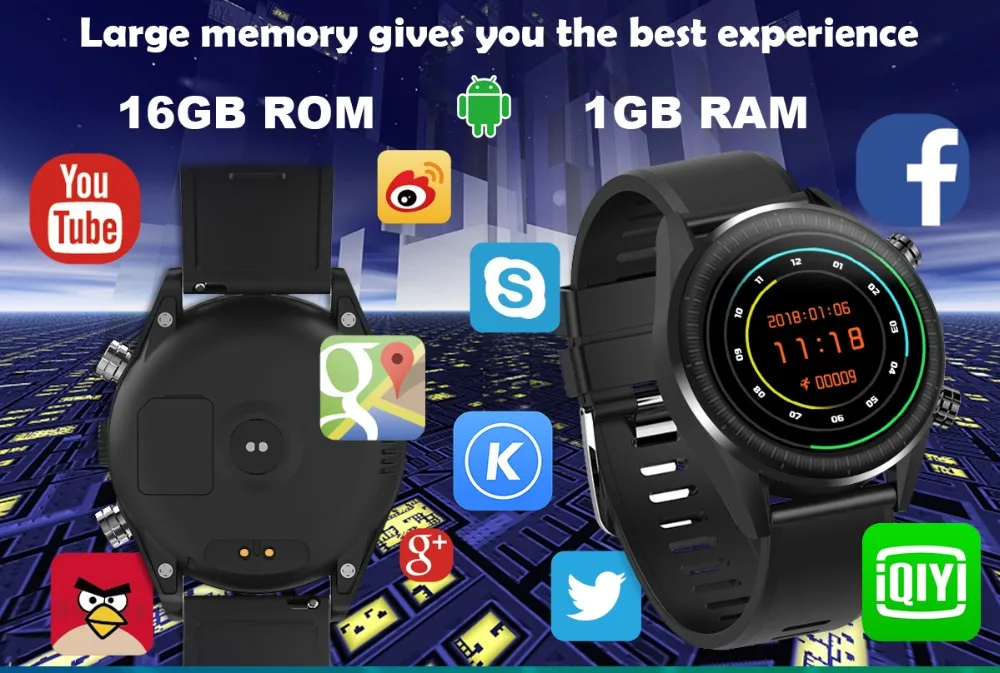 696 KC05 новые модные 4G Смарт-часы 5MP HD камера gps 610 мАч большой емкости батареи водонепроницаемые спортивные Смарт-часы 1 Гб+ 16 Гб