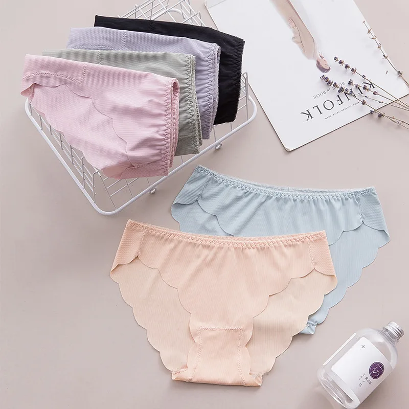 Ледяное шелковое бесшовное белье женское кружевное дышащее сексуальное нижнее